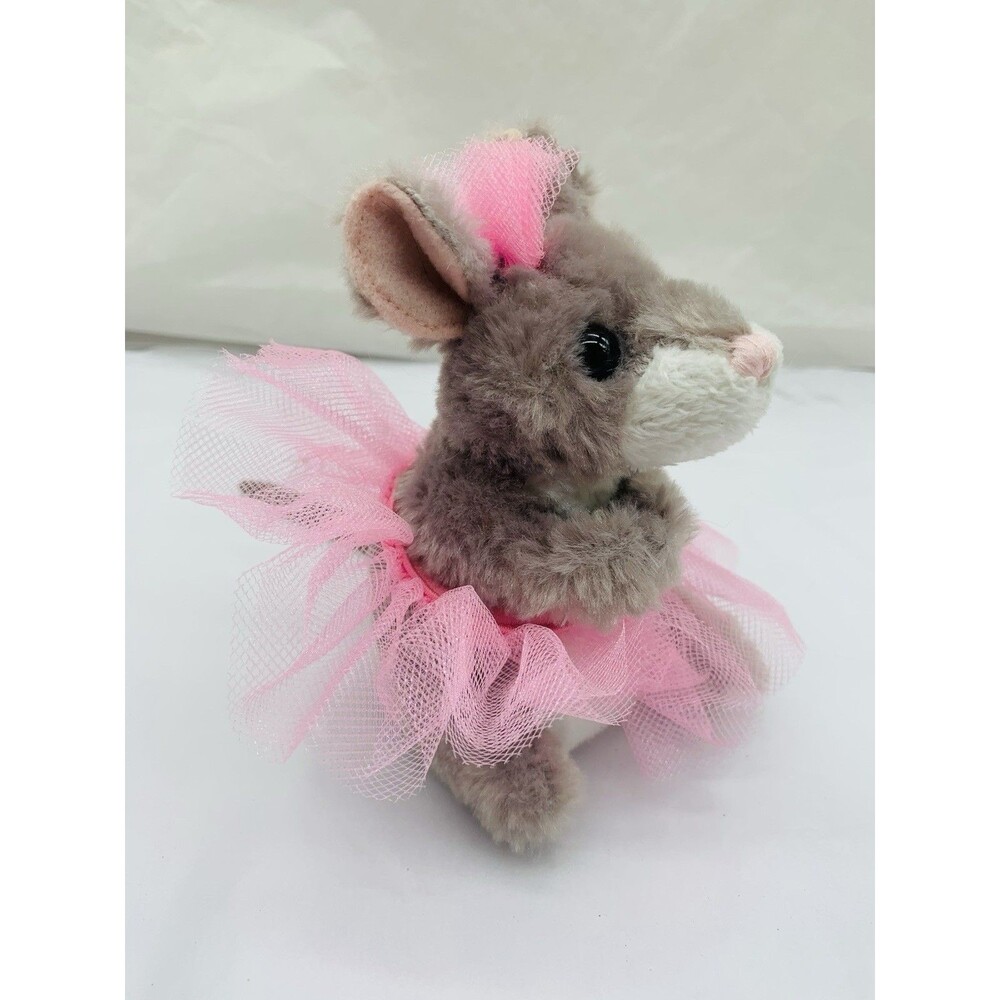 Douglas Cuddle Toys Tippy Toe Ballerina Mouse # 647 Grey Stuffed Animal Toy 5” - Picture 3 of 13